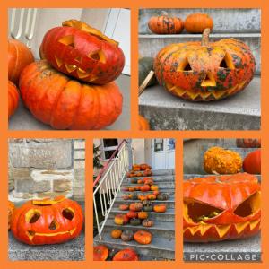 Helloween steht auf den Treppen